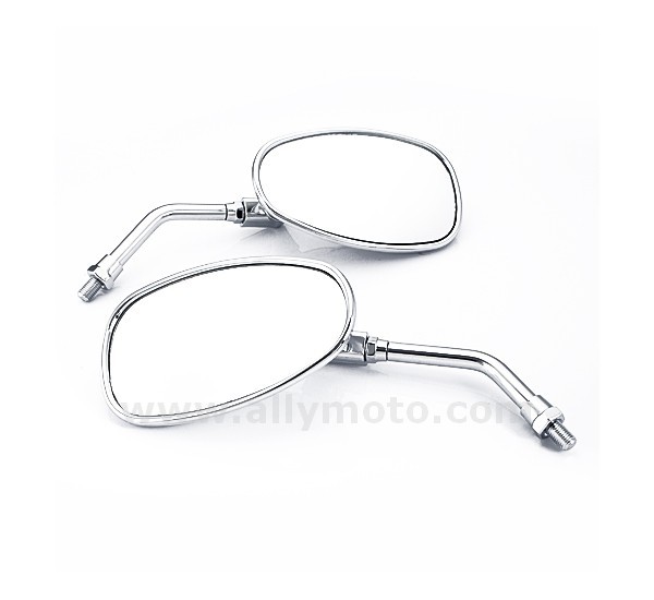 88 Universal Motorcycle Scooter Atv Chrome Mirrors 10Mm Standard Rh Thread@2